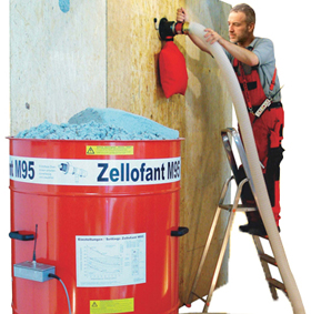 Projecteur d'isolation par soufflage, 3D Construction